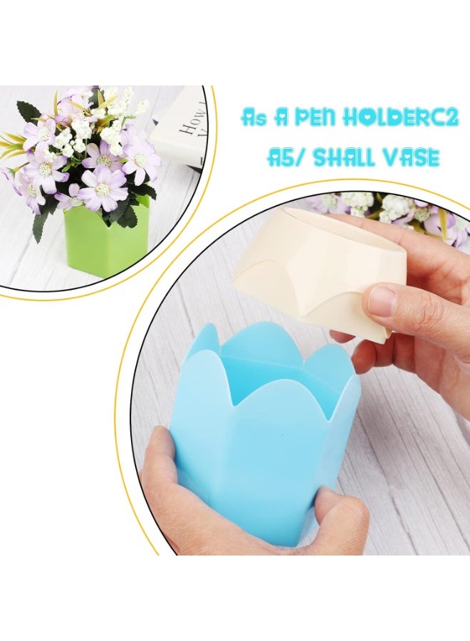PTTIMFFM 4-Pack Pencil-Shaped Pen Holders,  Cute & Durable Desktop Organizers for Home, School & Office - Image 5
