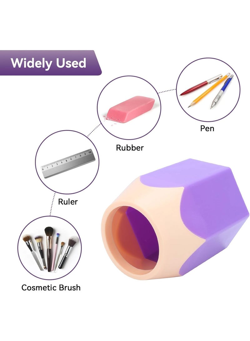 PTTIMFFM 4-Pack Pencil-Shaped Pen Holders,  Cute & Durable Desktop Organizers for Home, School & Office - Image 2