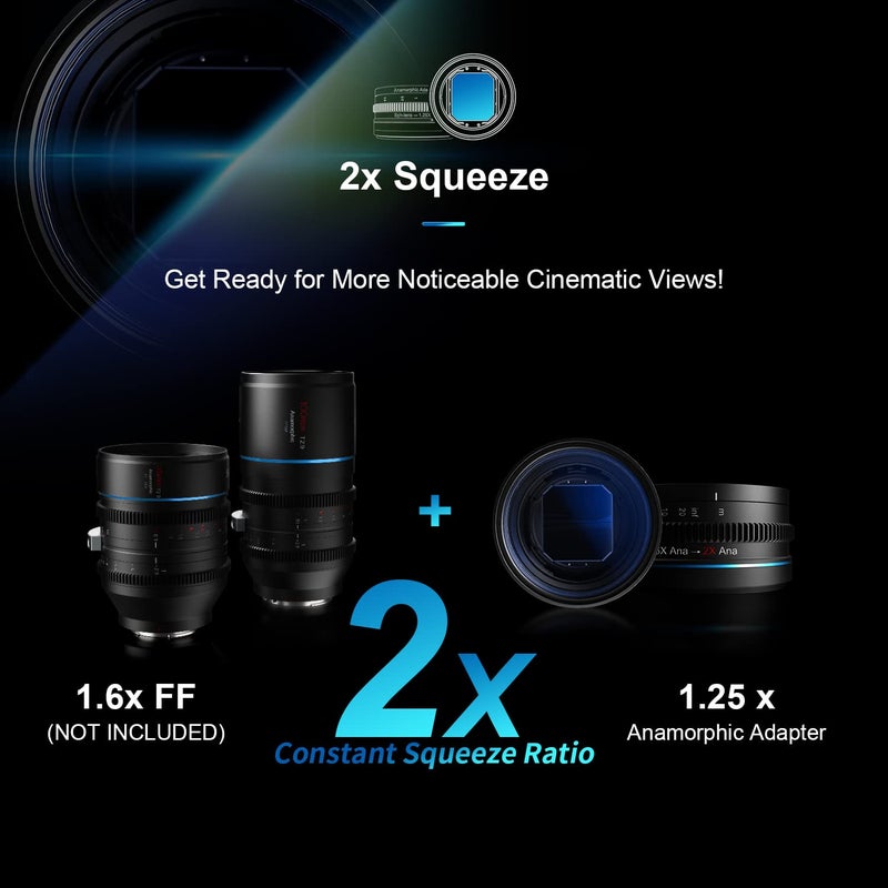 SIRUI 1.25x T2.9 Anamorphic Adapter for Venus Series Lenses with Front Single Focus - Image 4