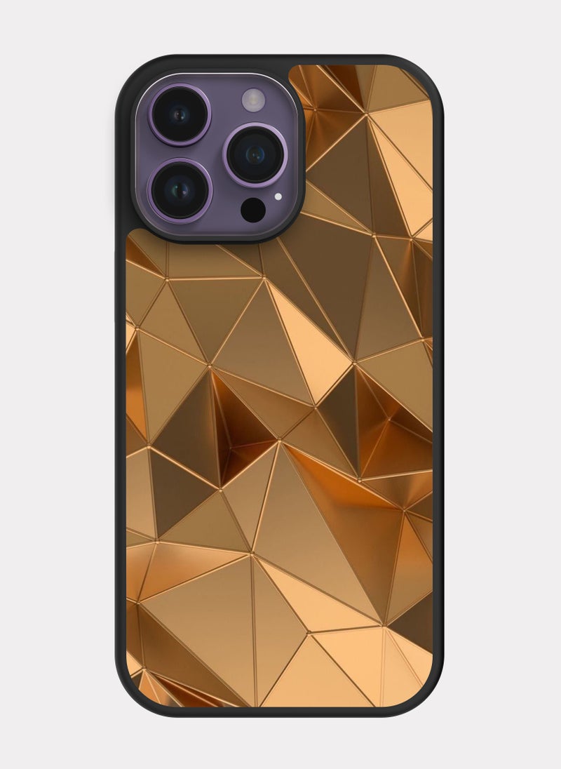 PXLAAT iPhone 14 Pro Max case cover Gold Pattern - Image 1