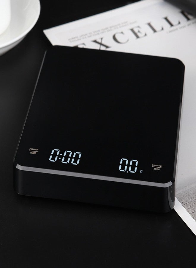 Tefola Digital Coffee Scale with Timer, Precision Espresso Scale, Rechargeable Pour Over Scale with Tare Function, Backlit Display for Barista & Home Brewing Milliliter and Grams, Maximum Weight 6.6lb - Image 4