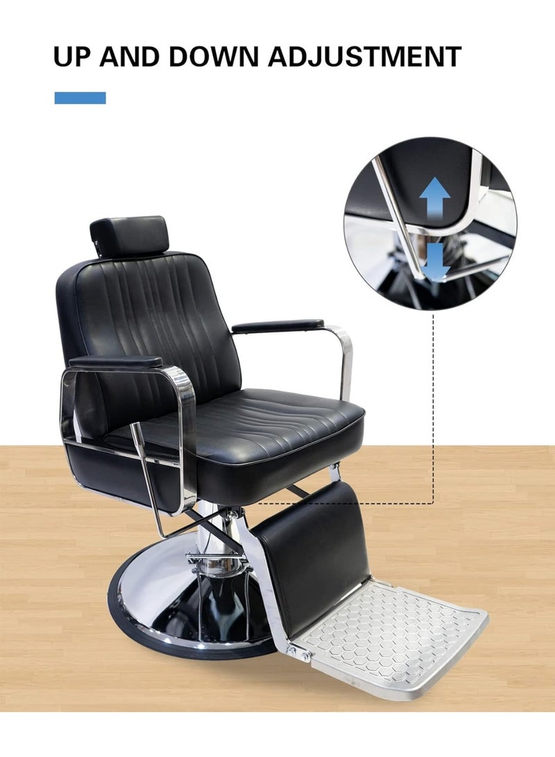 Meishida Barber Chair Professional Men Salon for Hair Stylist, Hair Cutting, with Heavy-Duty Hydraulic-Pump Chair Barber Shop Furniture  - Image 4