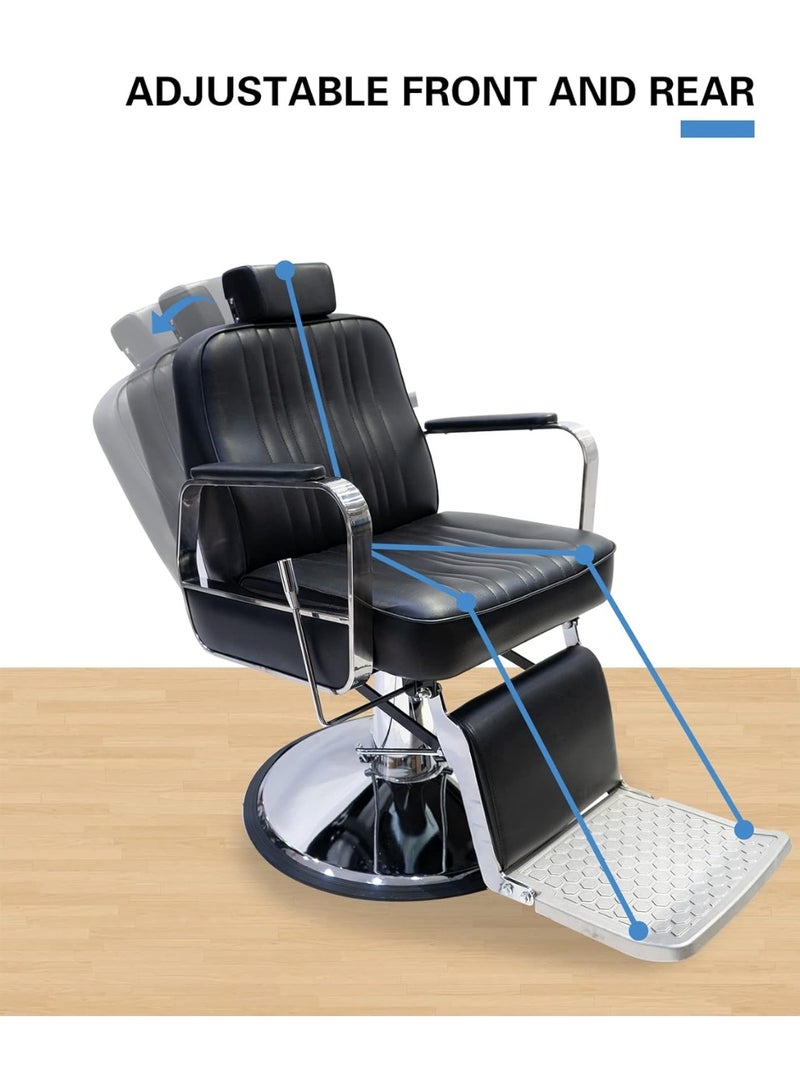 Meishida Barber Chair Professional Men Salon for Hair Stylist, Hair Cutting, with Heavy-Duty Hydraulic-Pump Chair Barber Shop Furniture  - Image 2