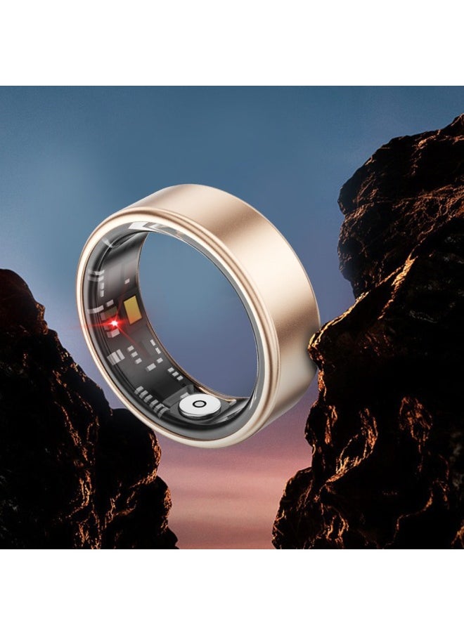 Generic Smart R06 Blood Oxygen Heart Rate Ring Real-time Monitoring Health Various Sports Remote Control Photography Smart Ring-Color:Space Gray#8 [inner Diameter 18.2mm] + Charging Compartment  - Image 3