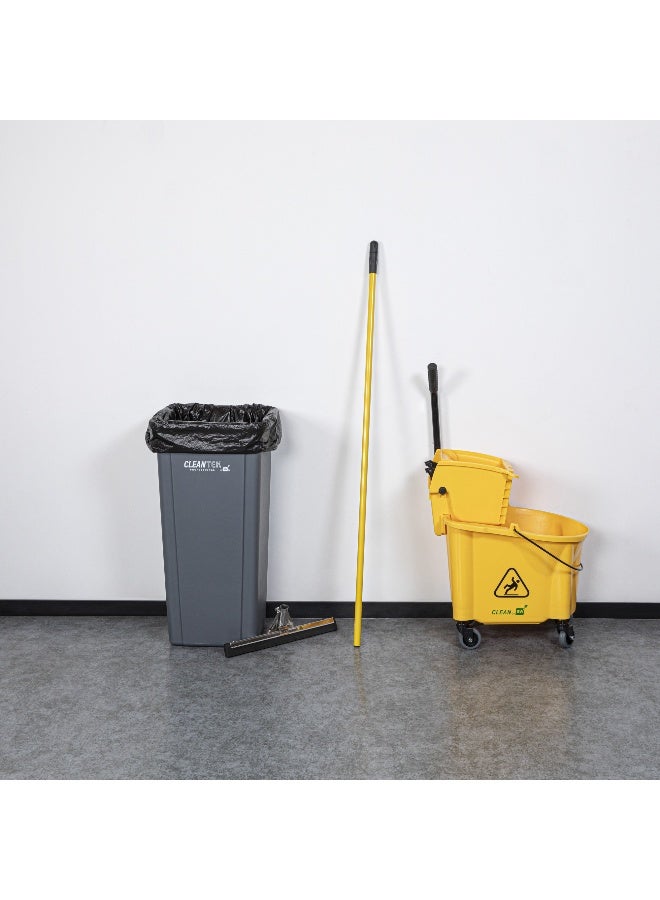 Restaurantware RW Clean 54.3 Inch Handle For Floor Squeegee, 1 Non-Slip Handle For Squeegee Head Replacement - Hanging Loop, Durable, Yellow Iron Handle For Garage Squeegee, Squeegee Sold Separately  - Image 3