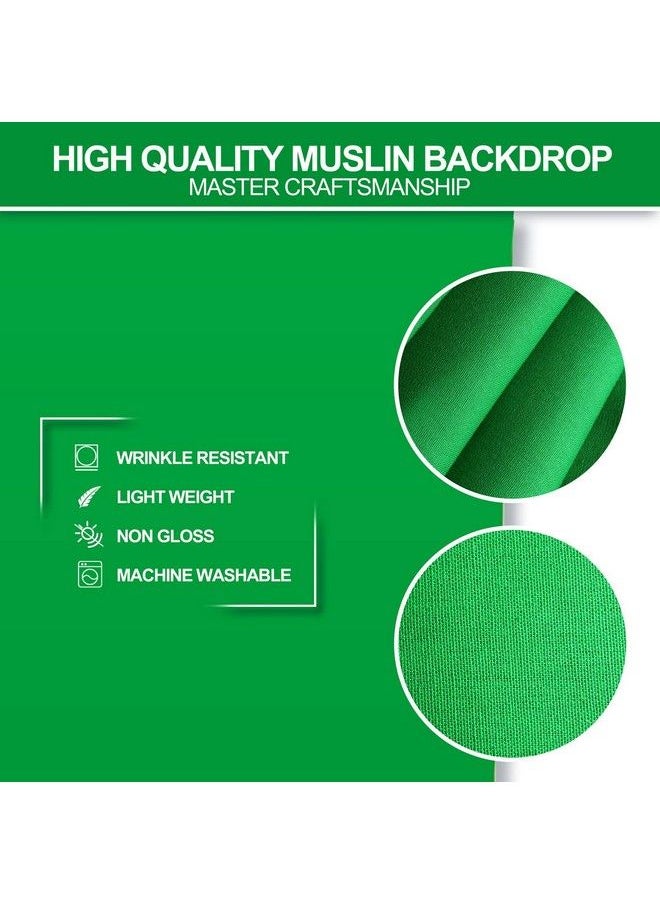 EMART - 10 X 20 Ft Photography Green Screen Backdrop Extra Large Chromakey Greenscreen With 4 Clamps Muslin Cloth Background For Zoom Streaming Gaming Studio Photo Video Photoshoot - Image 1