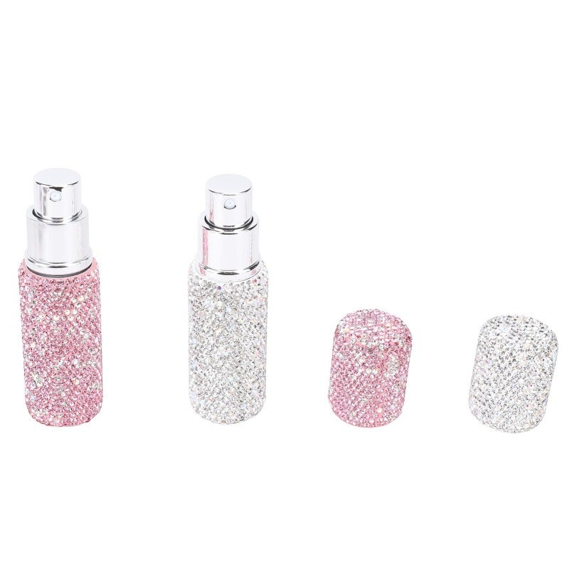 Travel Perfume Bottle: Compact Lightweight Premium Plastic Rhinestone Spray - Stylish Accessory Refillable Dispenser for Travel Daily Use Gift for Women - Image 1