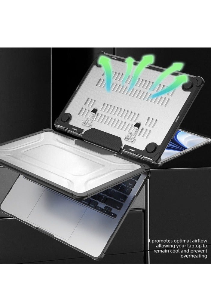 Adapted To Macbook Pro 16 inch 2021/2023(A2485/A2780 M1 Pro/M1 Max) Laptop Protective Case Transparent Frosted Cooling Bracket Anti-Fall Case - Image 5