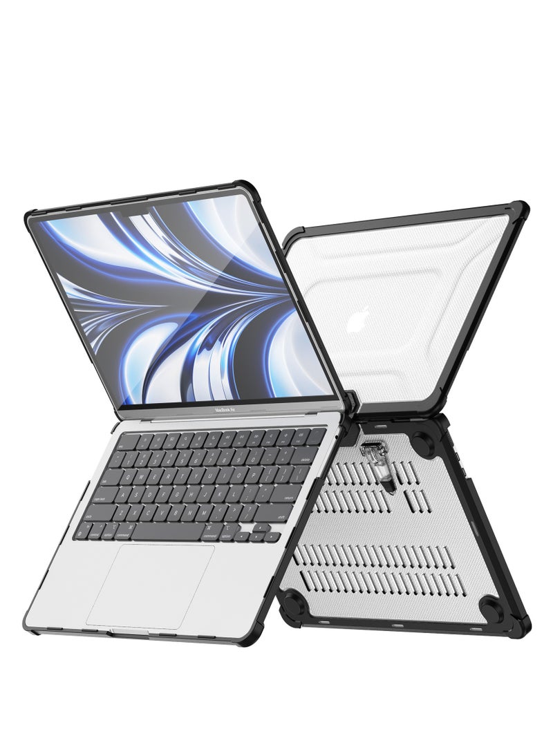 Adapted To Macbook Pro 16 inch 2021/2023(A2485/A2780 M1 Pro/M1 Max) Laptop Protective Case Transparent Frosted Cooling Bracket Anti-Fall Case - Image 1