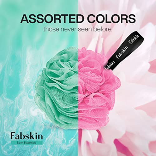Fabskin Luxury Bathing Loofah For Men And Women | Pack Of 4 | Aqua Green & Pink | Foaming Loofah For Bathing | Bath Scrub Sponge | Made In India - Image 3