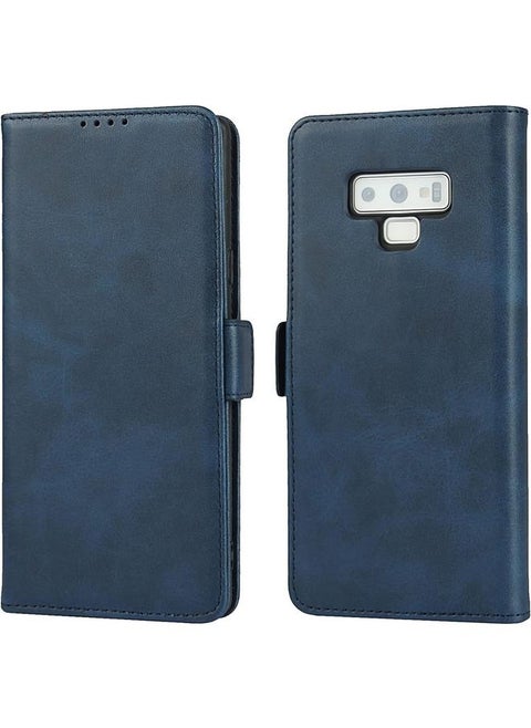 Samsung Note 9 Case Leather Wallet Case With Card Holder Built In Magnet Shockproof Protective Flip Cover For Samsung Galaxy Note 9 Blue
