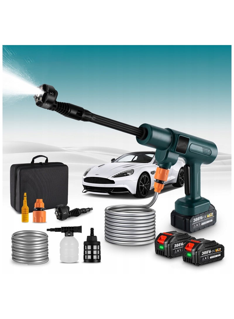 أسيف لا توجد منظفات كهربائية تعمل بضغط عال (6) رشاش مياه لحدائق السيارات (6)، وآلات تنظيف محمولة (2) ذات بطاريتين (000 15 ملي أمبير) تعمل على تنظيف السيارات/الأرضيات/الأسوار - Image 1