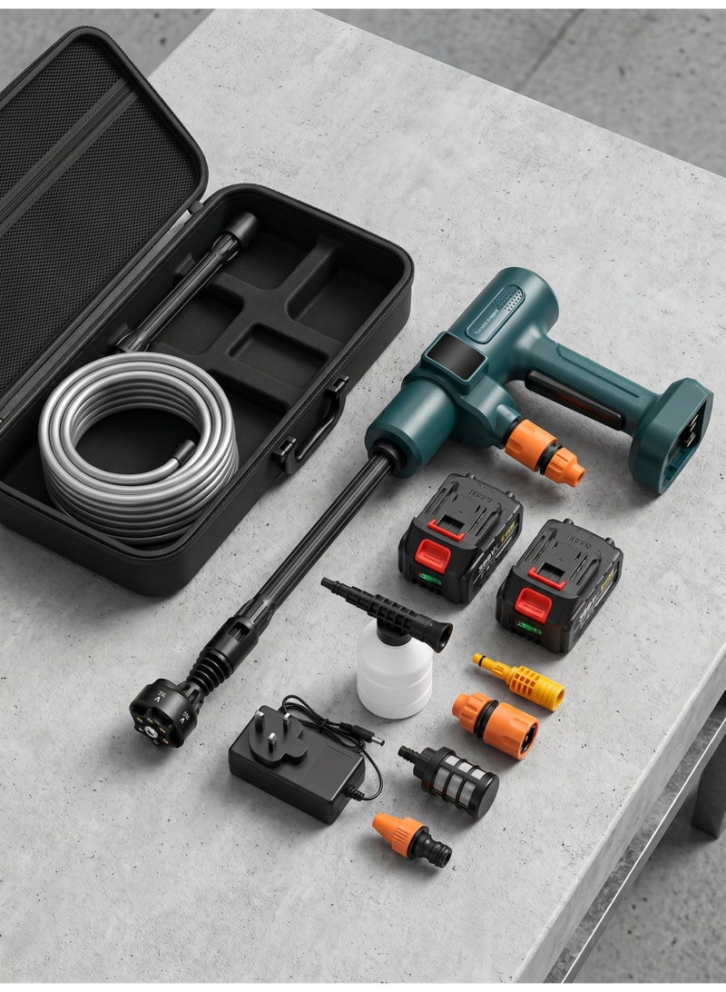 lanthour Brushless Electric Pressure Washer 6 In 1 Wash Garden Water Gun, 2 Speed Portable Washer with 2 15000 MAH Batteries for Car/Floor/Fence Cleaning - Image 4