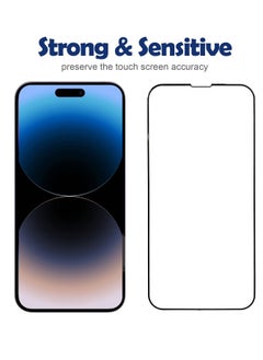 Houmt iPhone 14 Pro Screen Protector 9D Tempered Glass HD Clear Case Friendly Shatterproof Protection 6.1 inch  - Image 1