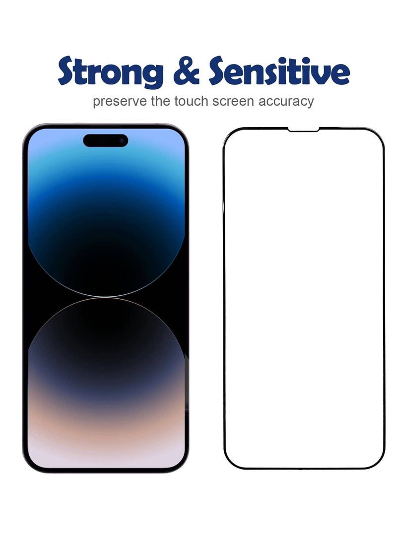 Houmt iPhone 14 Pro Screen Protector 9D Tempered Glass HD Clear Case Friendly Shatterproof Protection 6.1 inch  - Image 1