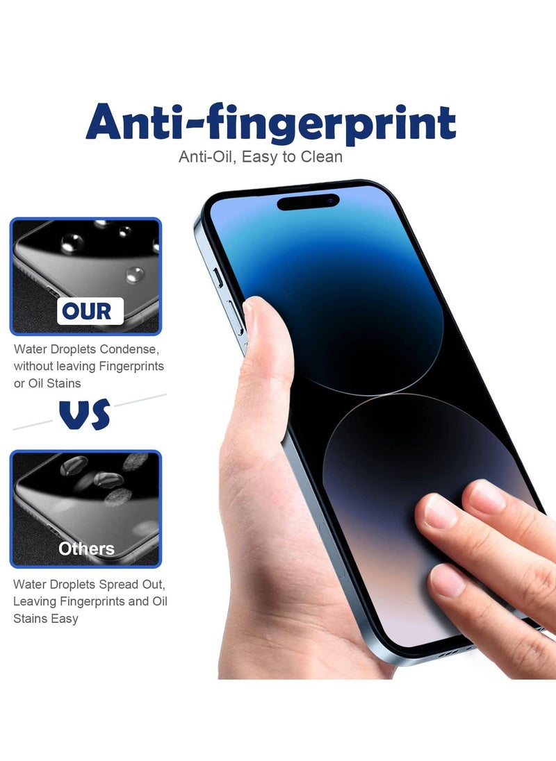 Houmt iPhone 14 Pro Screen Protector 9D Tempered Glass HD Clear Case Friendly Shatterproof Protection 6.1 inch  - Image 3