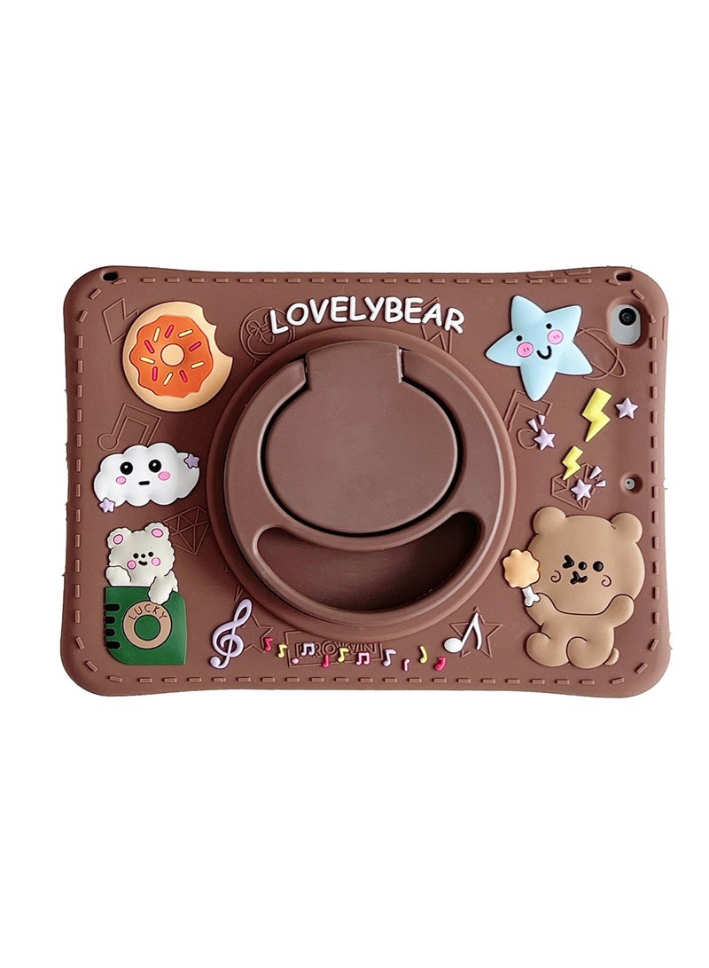 عام غطاء واقي لسامسونج جالكسي تاب إيه 7 لايت 8.7 بوصة 2021 - طراز SM-T220/T225 - غطاء حماية بتصميم لطيف مع مقبض دوّار 360 درجة وحزام كتف - مصنوع من السليكون - Image 2