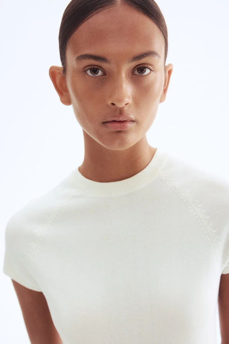 H&M Fine-knit peplum top