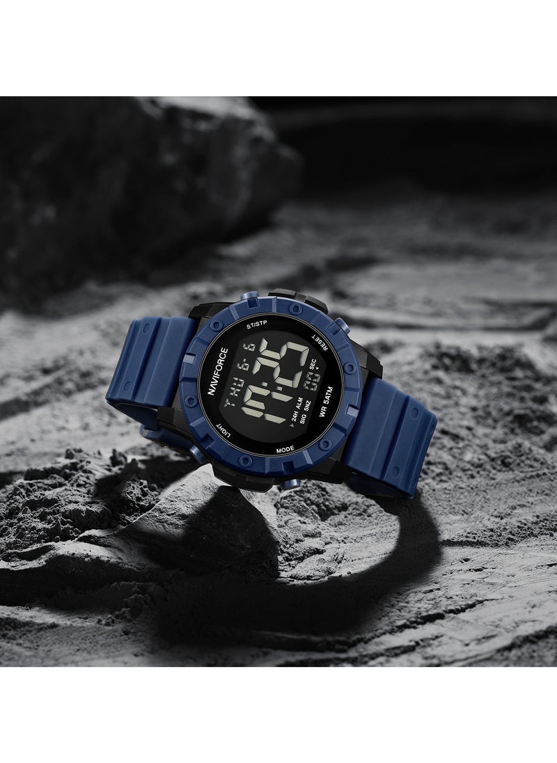 Mens Digital Sports Wristwatch with Quartz Battery Durable Strap Water Resistant Backlight Alarm Stopwatch and Multiple Function Display for Outdoor Fitness and Everyday Use