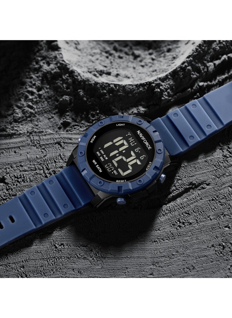 Mens Digital Sports Wristwatch with Quartz Battery Durable Strap Water Resistant Backlight Alarm Stopwatch and Multiple Function Display for Outdoor Fitness and Everyday Use