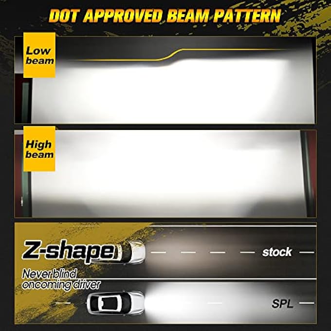 ريحني مصابيح أمامية LED بمقاس 5×7 و7×6، معتمدة من وزارة النقل الأمريكية، بقوة 105 وات، شعاع منخفض، قابس H4، H6054، H5054، مع كشافات نهارية، متوافقة مع جيب رانجلر، Yj، شيروكي، Xj، فورد، شيفروليه، جي إم سي، تويوتا، إلخ. زوج أسود - Image 3