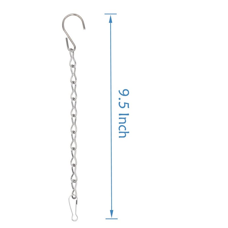 YINGFENG 10 Pack 9.5 Inch Silver Hanging Chains for Hanging Bird Feeders, Bird Houses, Planters, Baskets, Birdbaths, Lanterns, Wind Chimes, Billboards, Signs and Ornaments - Image 5