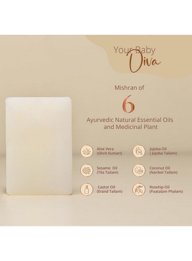 DIVA BEAUTY Ayurvedic Face Soap Natural Oils For Healthy & Protected Skin Shop Herbal Natural Parabenfree & Sulphatefree 100% Vegan (100 Gm) - Image 2