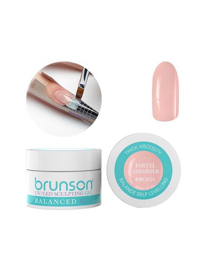 brunson جل بناء كاموفلاژ مجسم متوازن مستوى جل يو في نظام جل أظافر مجسم بارتي شيمر BG054 - 30 مل