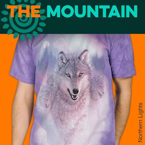 The Mountain mens Northern Lights T Shirt, Purple, Large US - Image 2