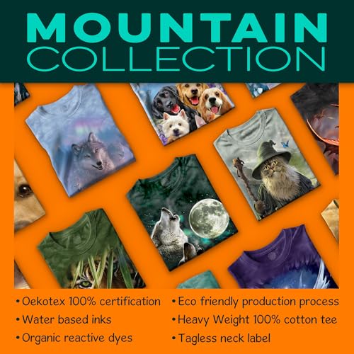 The Mountain mens Northern Lights T Shirt, Purple, Large US - Image 4