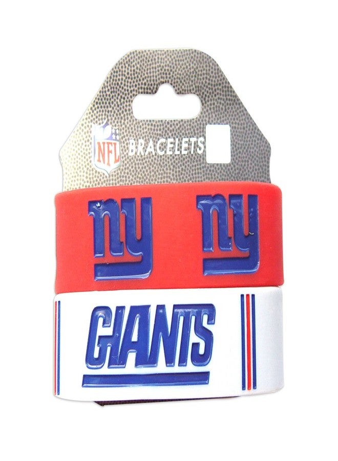 aminco New York Giants Sports Team Logo Rubber Wrist Band Set