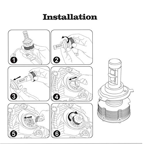 Adeptt H4 Super Bright Ultrawhite LED 6500K Headlight Bulbs H4 (White) for Honda Amaze - Image 5