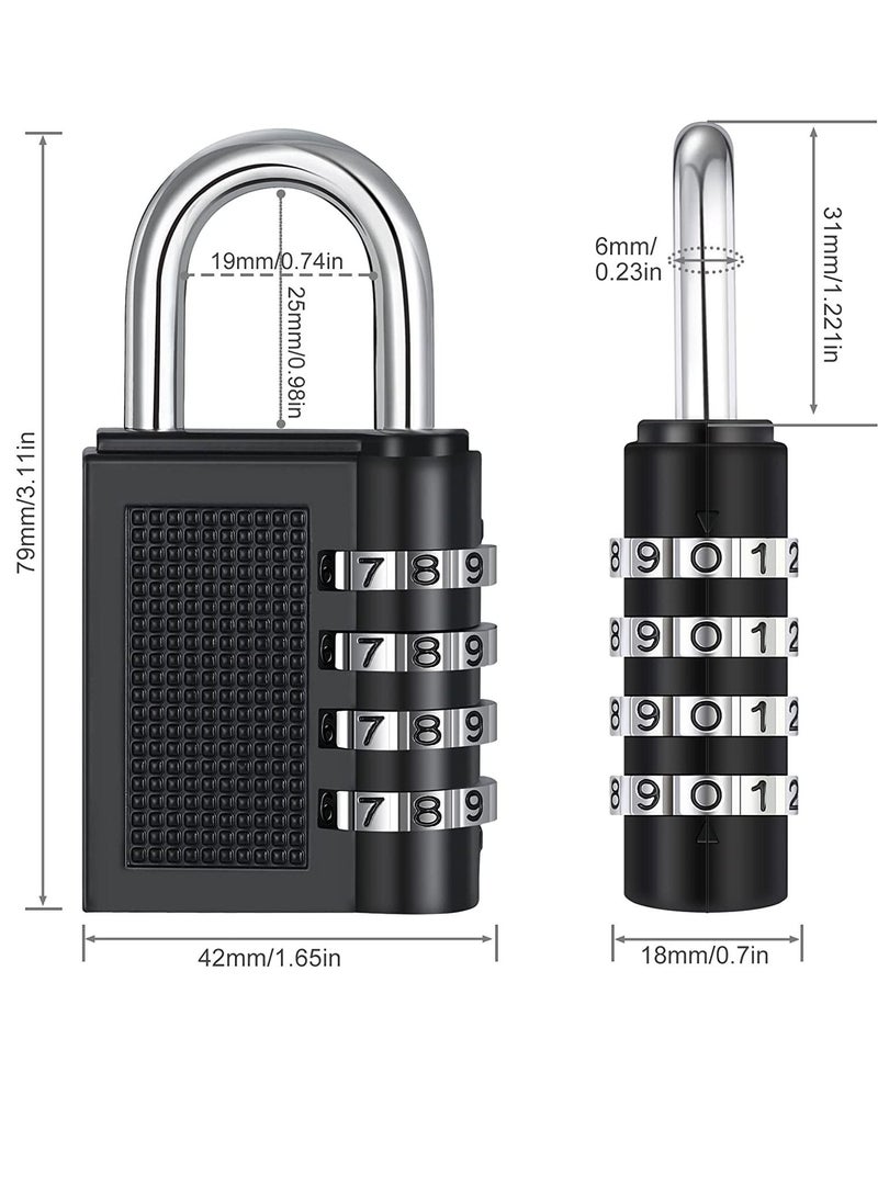 4 Digit Combination Lock Resettable Dial Combination Locker Lock for Gym and School Weatherproof Outdoor Hasp Combination Lock for Door Gates - Image 4