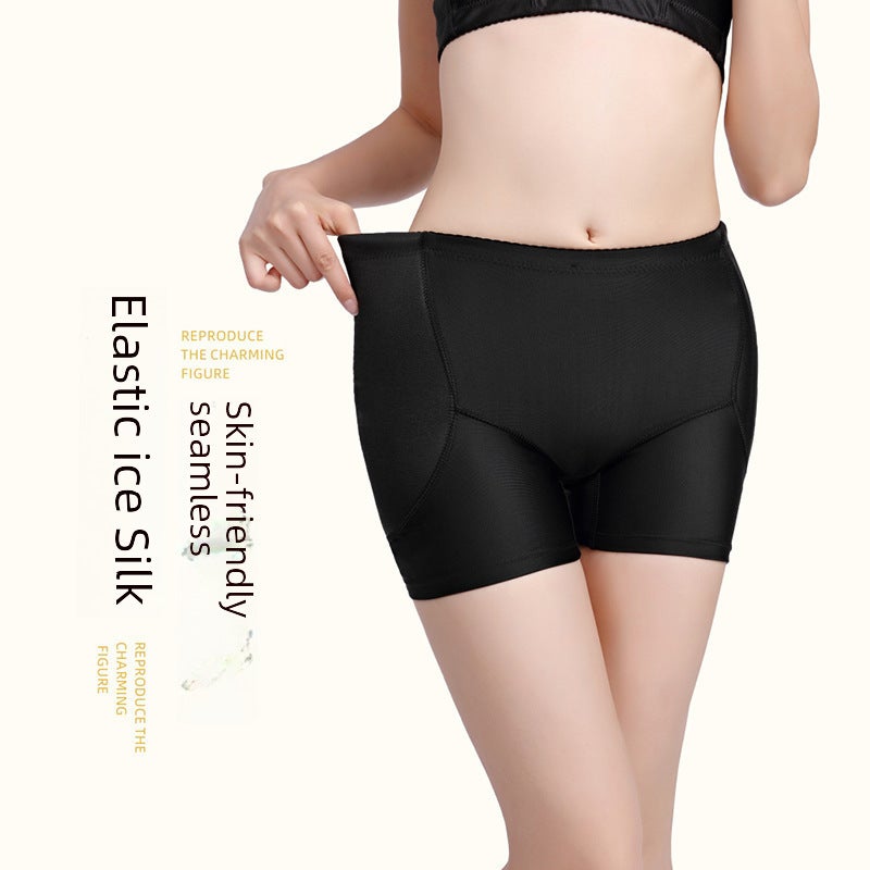 Womens Padded Hip Enhancer Seamless Panties Black - Image 3