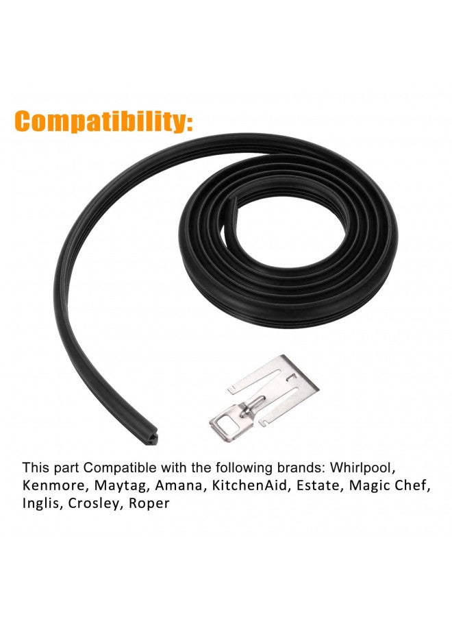 gohantee W10542314 Dishwasher Door Seal Gasket Strike Compatible with Whirlpool Amana Crosley Estate Kenmore Replaces AP5650274 PS5136129 2409202 8268888 W10300589 W10284090 W10350162  - Image 2