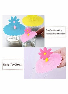Y&D Silicone Drink Cup Lids, Reusable Creative Mug Covers  - Image 4
