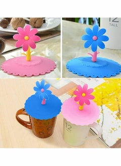Y&D Silicone Drink Cup Lids, Reusable Creative Mug Covers  - Image 3