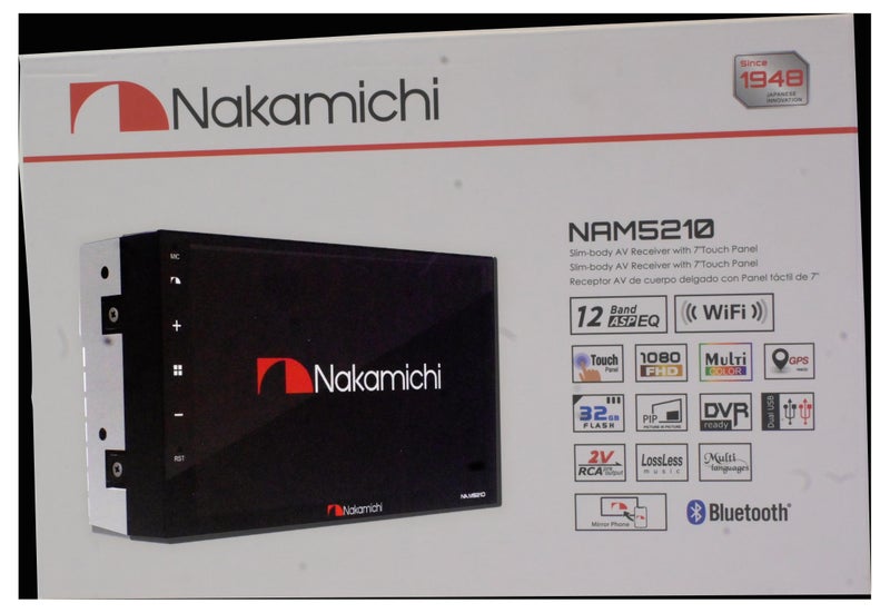 ناكاميتشي NAM5210 | ستيريو سيارة بنظام أندرويد 9.0 بشاشة 7 بوصات، وبلوتوث، وميزات وسائط متقدمة - Image 1