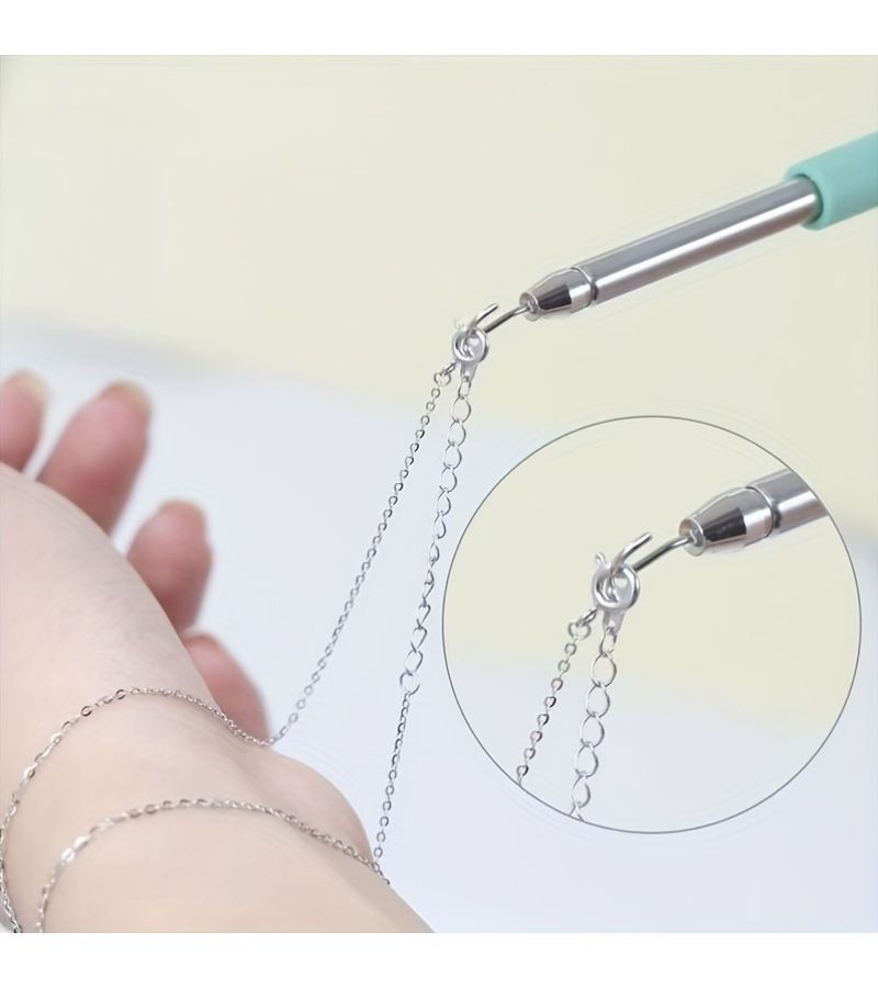 Light Green Stainless Steel Bracelet Necklace Buckle Opener Tool Durable Jewelry Helper Quick Release On The Go - Image 4