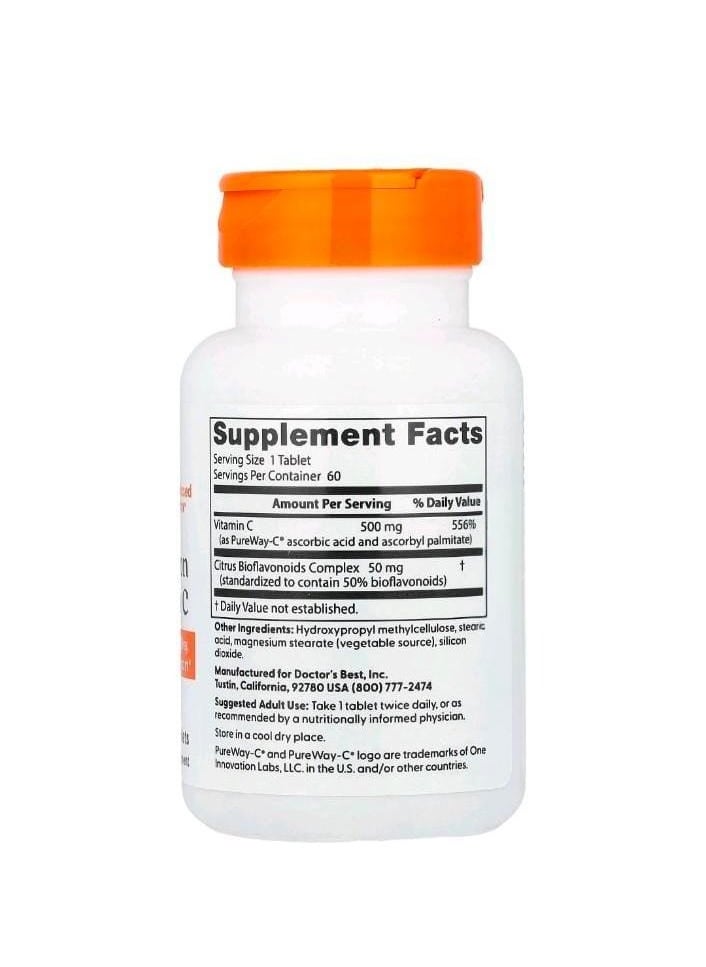 Doctor's BEST High Absorption Vitamin C 60 Tablets  - Image 2