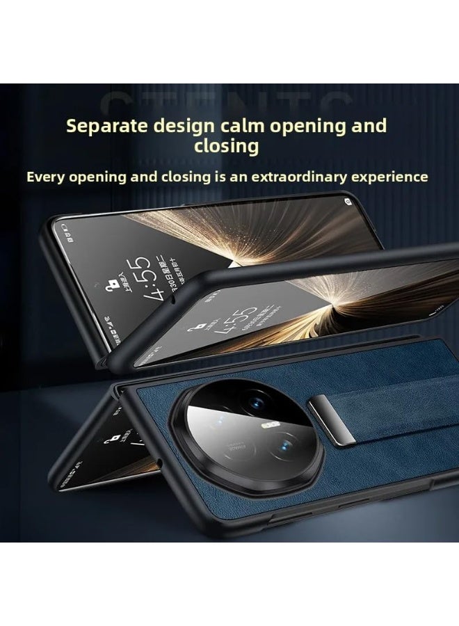 عام غطاء متوافق مع هونر ماجيك V5 5G، غطاء جلد بحزام معصم قابل للسحب وحلقة إصبع، مع حامل واقي ضد الصدمات. - Image 5