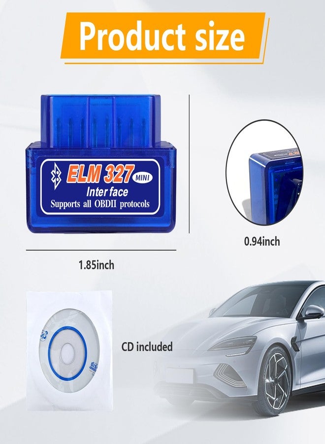 Dickno ELM327 OBDⅡ Car Auto Diagnostic Scanner, Professional Automotive Bluetooth Scan Tool and Code Reader, Universal Vehicle Interface Adapter Diagnostic Tool Scanner - Image 2