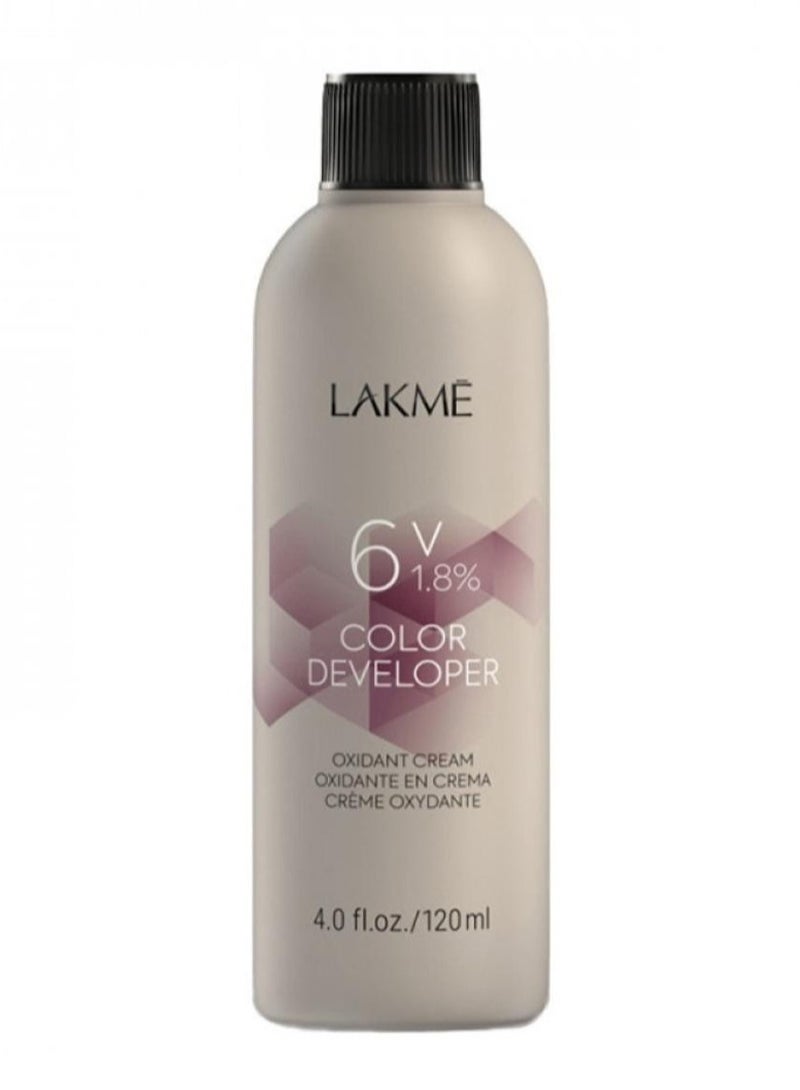 LAKME Two Pieces of Oxygen Cream Color Developer 6 Vol 1.8% 120ml - Image 2