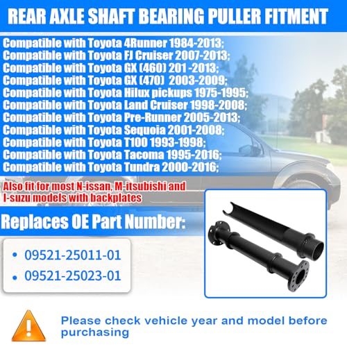 Kavius 09521-25011 Rear Axle Bearing Puller Tool Compatible with Toyota Trucks Tacoma 1984-2018 Compatible with Nissan Frontier 2005-2017 | Xterra 2015-2017 Compatible with Suzuki Equator 2009-2012 - Image 2