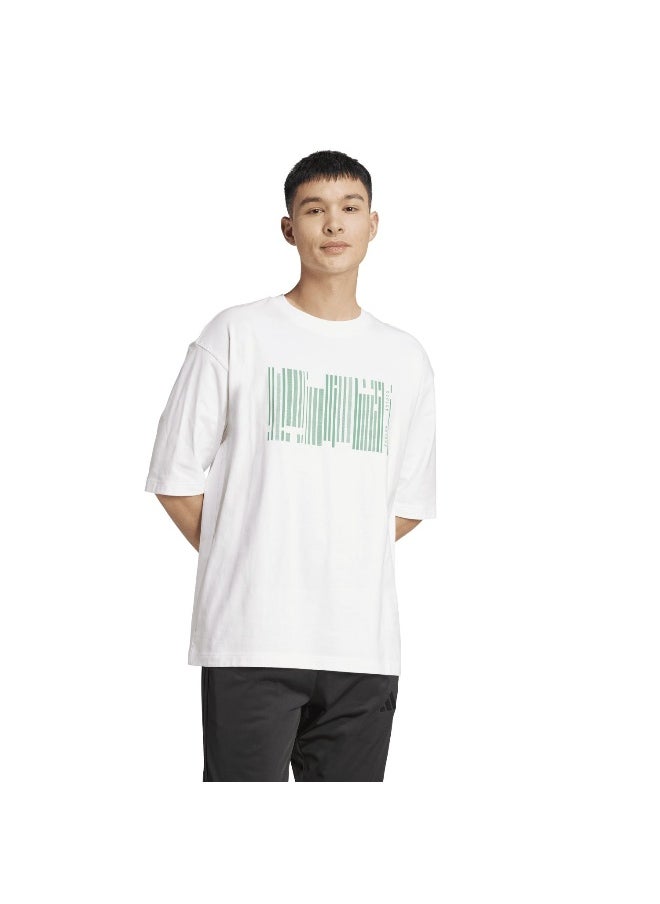 Adidas Adidas U Hot Gfx T White Training T-Shirts For Unisex Xs  - Image 2