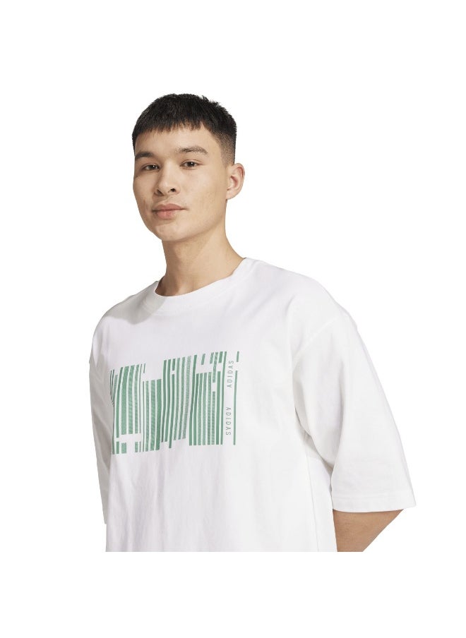 Adidas Adidas U Hot Gfx T White Training T-Shirts For Unisex Xs  - Image 5