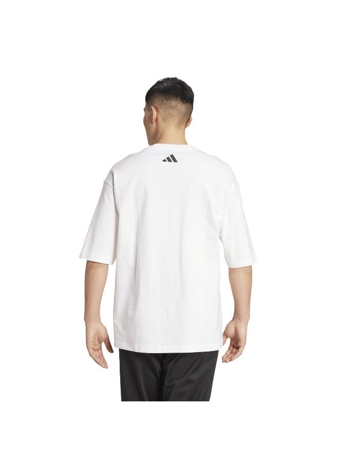 Adidas Adidas U Hot Gfx T White Training T-Shirts For Unisex Xs  - Image 3