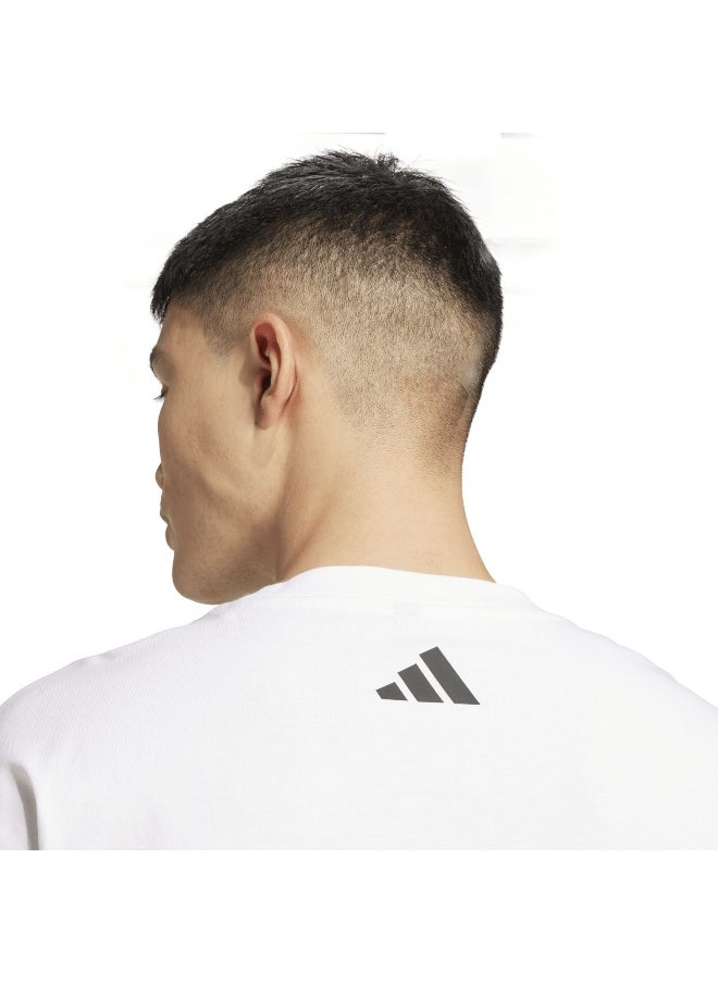 Adidas - Adidas U Hot Gfx T White Training T-Shirts For Unisex Xs - Image 1