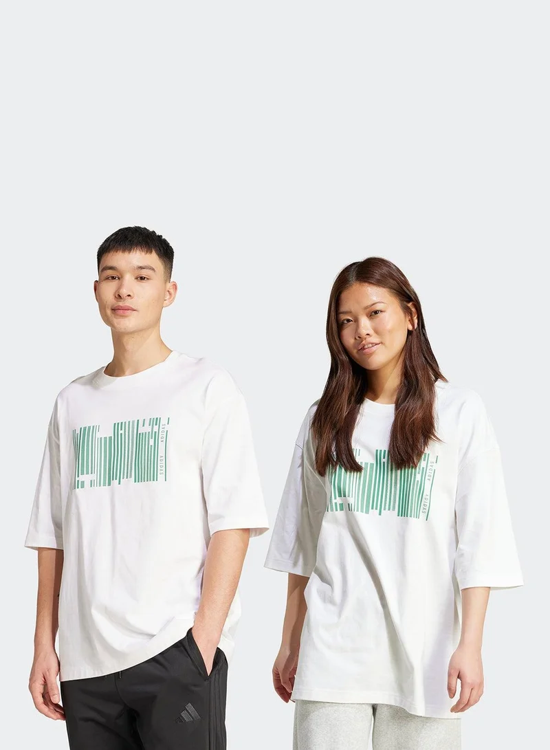 اديداس تي شيرت تدريب أبيض للجنسين