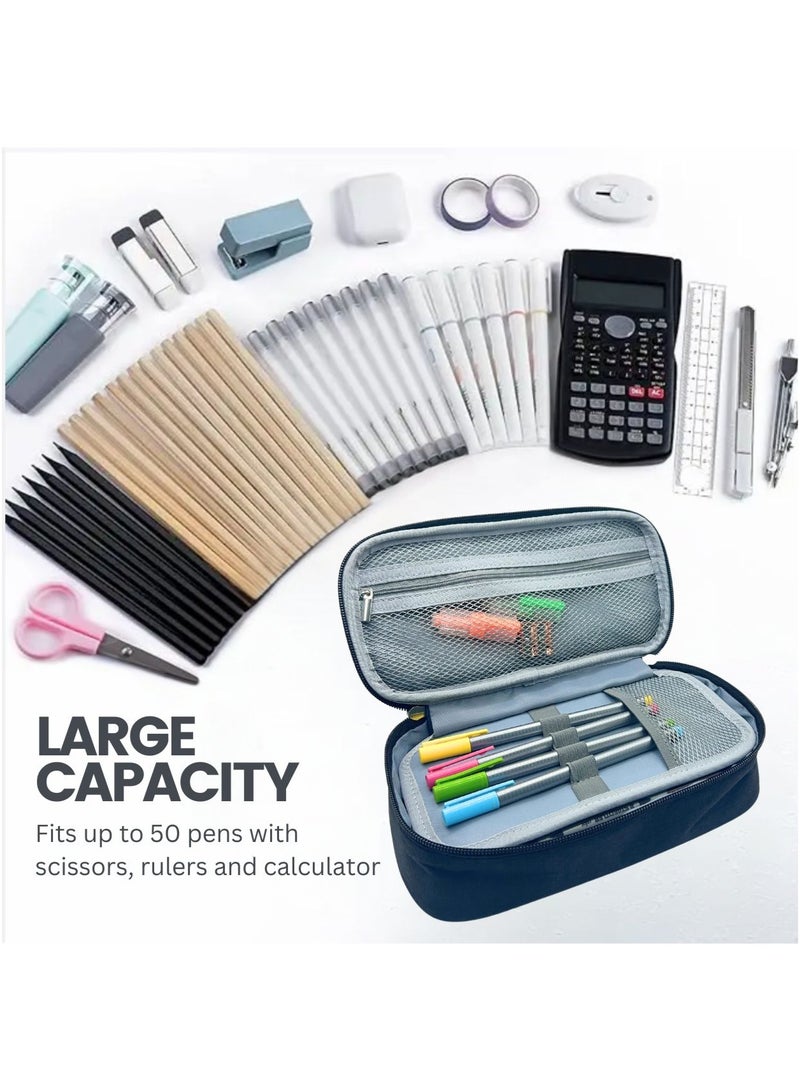 Project Nomad Tacti-cool Pencil Case – Large Pouch for School/Office Supplies, Multiple Pen Section & add-on accessories, Big Capacity for pencils and stationery, Aesthetic Creative Bag for Girls/Boys, Black - Image 3